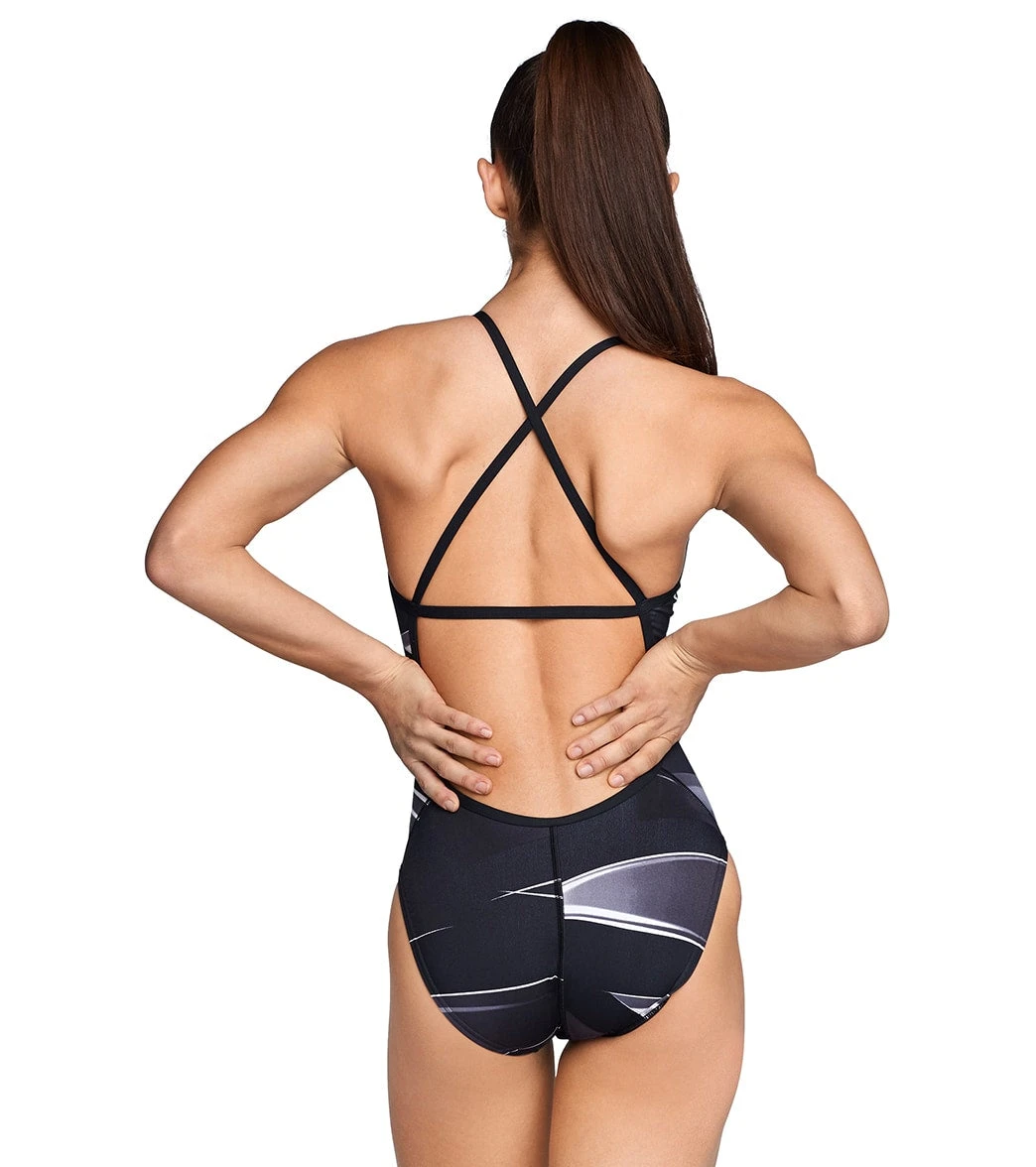 Speedo Women's Infinite Pulse Crossback One Piece Swimsuit 2 Speedo Women's Infinite Pulse Crossback One Piece Swimsuit - Image 2