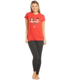 Women's We Both Fly Crew Neck T-Shirt -Swimming And Diving 5665887977640 red 4a