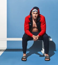 Speedo Men's Team Jacket -Swimming And Diving 5666358001832 redwhiteblue 3a