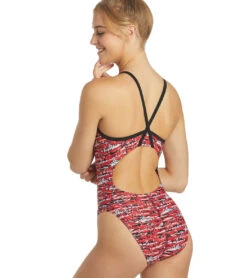 Shark Thin Strap One Piece Swimsuit 7 Shark Thin Strap One Piece Swimsuit -Swimming And Diving 5667029352616 red 3a