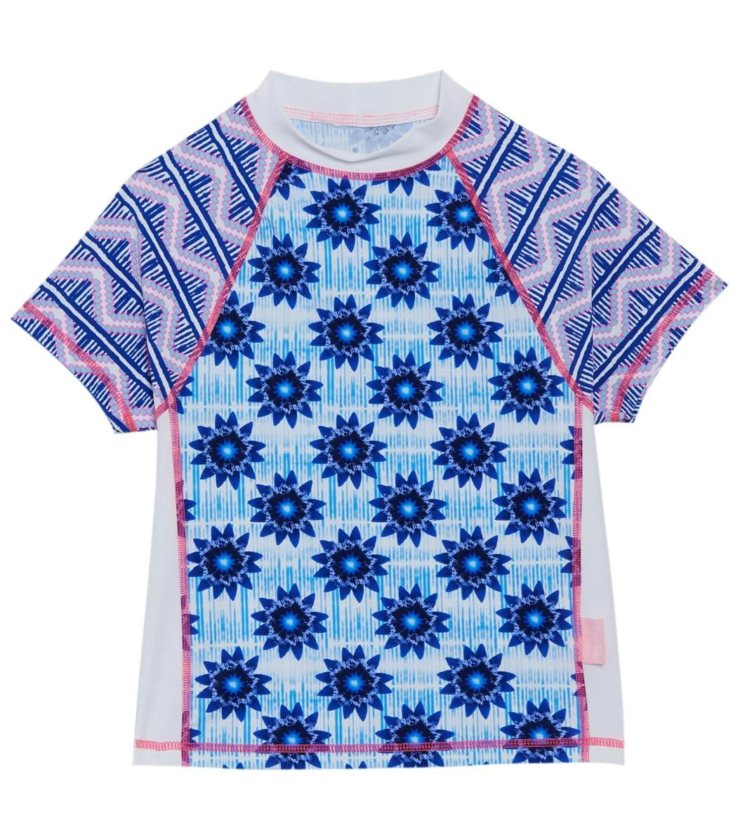 Girls' Inky Bloom Fitted Short Sleeve Rash Guard (Little Kid, Big Kid) 1 Girls' Inky Bloom Fitted Short Sleeve Rash Guard (Little Kid, Big Kid)