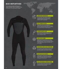 Xcel Men's 3/2mm Axis Back Zip Fullsuit Wetsuit -Swimming And Diving 5667597582504 black 3a