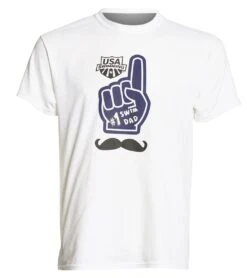 Men's #1 Swim Dad Crew Neck T-Shirt