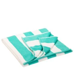 Dohler Marine Stripes Loop Terry Pool Towel 40" X 72" -Swimming And Diving 5668102013096 marinestripesteal 3a