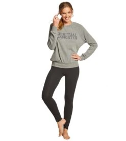 Spiritual Gangster SG Varsity Old School Pullover 7 Spiritual Gangster SG Varsity Old School Pullover -Swimming And Diving 5668142055592 heathergrey 4a