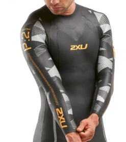 2XU Men's P:2 Propel Tri Wetsuit -Swimming And Diving 5668788273320 blackorangefizz 3a