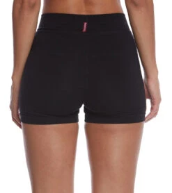 High Rise Yoga Booty Shorts -Swimming And Diving 5669192007848 black 3a