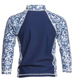 Girls' Pineapple Long Sleeve UV 50+ Rashguard (Toddler, Little Kid, Big Kid) -Swimming And Diving 5669341855912 navywhite 3a