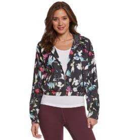 Seafolly Women's Flower Festival Wind Breaker Zip Hoodie Jacket