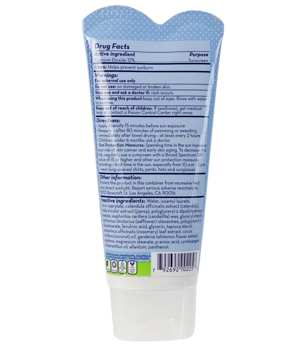 California Baby SPF 30+ Everyday/Year-Round Sunscreen 2 California Baby SPF 30+ Everyday/Year-Round Sunscreen - Image 2