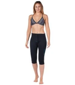 Level Six Women's 0.5MM Convection Neoprene Wetsuit Capri Pant -Swimming And Diving 5669912412328 black 3a