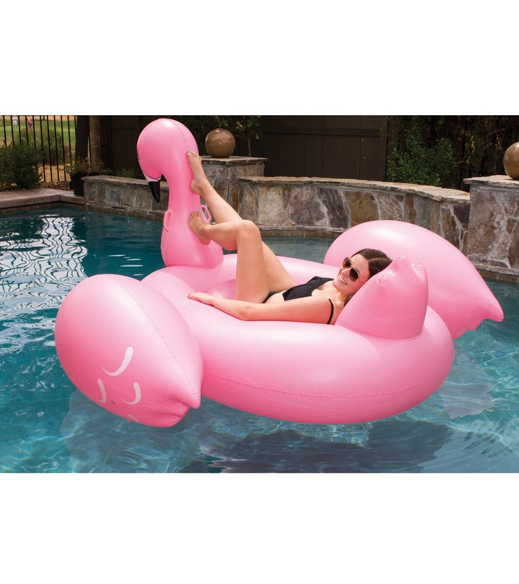 Jumbo Flamingo Inflatable Pool Lounger 1 Jumbo Flamingo Inflatable Pool Lounger