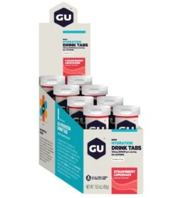 GU Hydration Drink Tabs (8 Pack) -Swimming And Diving 5670658834600 strawberrylemonade 1a