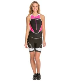 Louis Garneau Women's Pro 2 Sleeveless Triathlon Top -Swimming And Diving 5671598686376 blackflashpink 4a