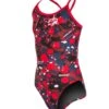 Paint Splatter Thin Strap One Piece Swimsuit Youth (22-28)