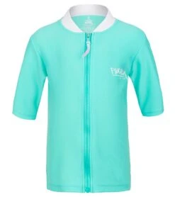 Platypus Girls' Rose Zip Front S/S Rashguard (2-8)