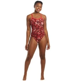 Nike Women's HydraStrong Fire Racerback One Piece Swimsuit -Swimming And Diving 5677669187752 universityred 4a
