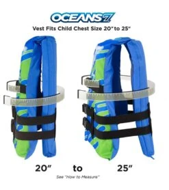 Kids' USCGA 3 Buckle Personal Flotation Device (30-50 Lbs.) 10 Kids' USCGA 3 Buckle Personal Flotation Device (30-50 Lbs.) -Swimming And Diving 5677747306664 blue 4a