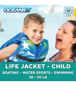 Kids' USCGA 3 Buckle Personal Flotation Device (30-50 Lbs.) 13 Kids' USCGA 3 Buckle Personal Flotation Device (30-50 Lbs.) -Swimming And Diving 5677747306664 blue 7a