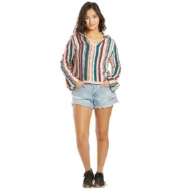 Roxy Sun Express Drop Shoulder Hoodie -Swimming And Diving 5678036811944 moodindigosoulstripes 4a