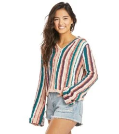 Roxy Sun Express Drop Shoulder Hoodie -Swimming And Diving 5678036811944 moodindigosoulstripes 5a