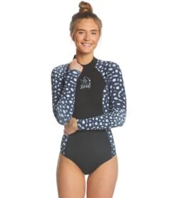 Xcel Womens Ocean Ramsey Axis 2mm Long Sleeve Back Zip Spring Suit -Swimming And Diving 5680475504808 blackwhaleshark 4a