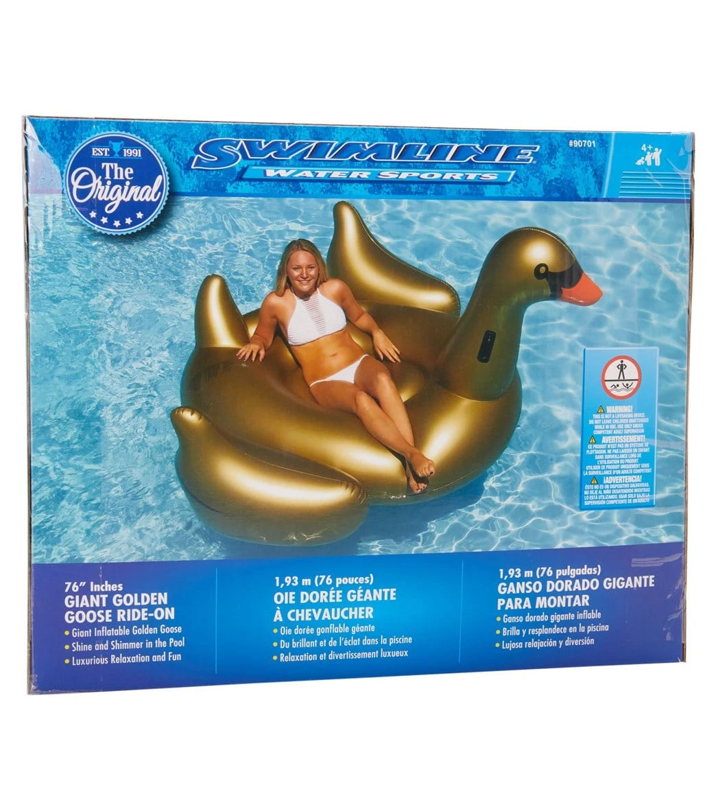 Swimline Giant Golden Goose Ride-On Lounger 2 Swimline Giant Golden Goose Ride-On Lounger - Image 2
