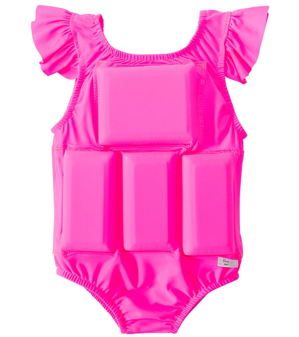 Girls' Hot Pink Princess Floatation Swimsuit (Toddler, Little Kid) 1 Girls' Hot Pink Princess Floatation Swimsuit (Toddler, Little Kid)