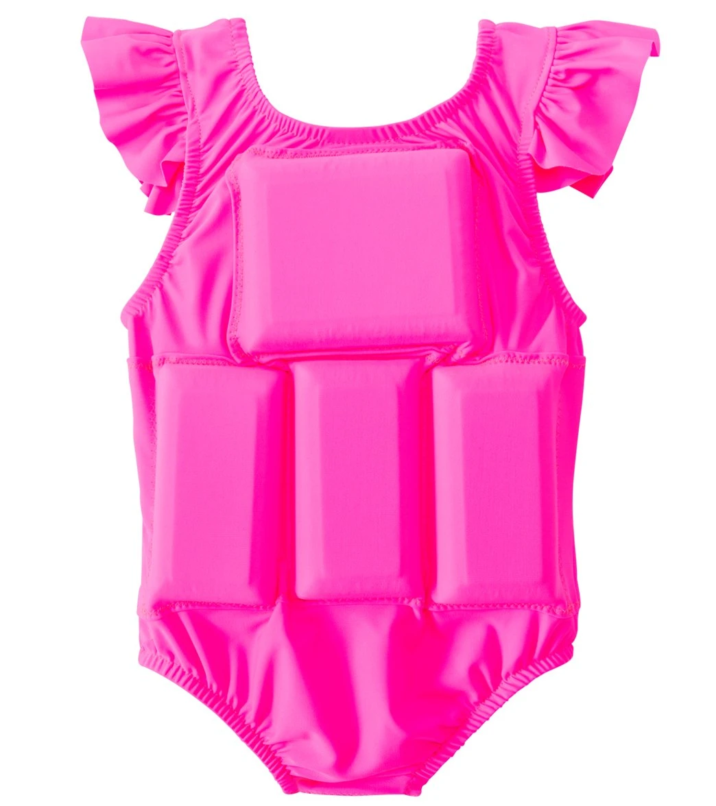Girls' Hot Pink Princess Floatation Swimsuit (Toddler, Little Kid) 2 Girls' Hot Pink Princess Floatation Swimsuit (Toddler, Little Kid) - Image 2