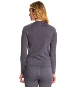 Level Six Women's Hot Fuzz Long Sleeve Fleece Paddle Top -Swimming And Diving 5684465860776 blackspacedye 3a