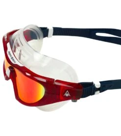 AQUASPHERE Vista Pro Mirrored Lens Mask -Swimming And Diving 6215487783080 redmirroredlensdarkbluered 3a