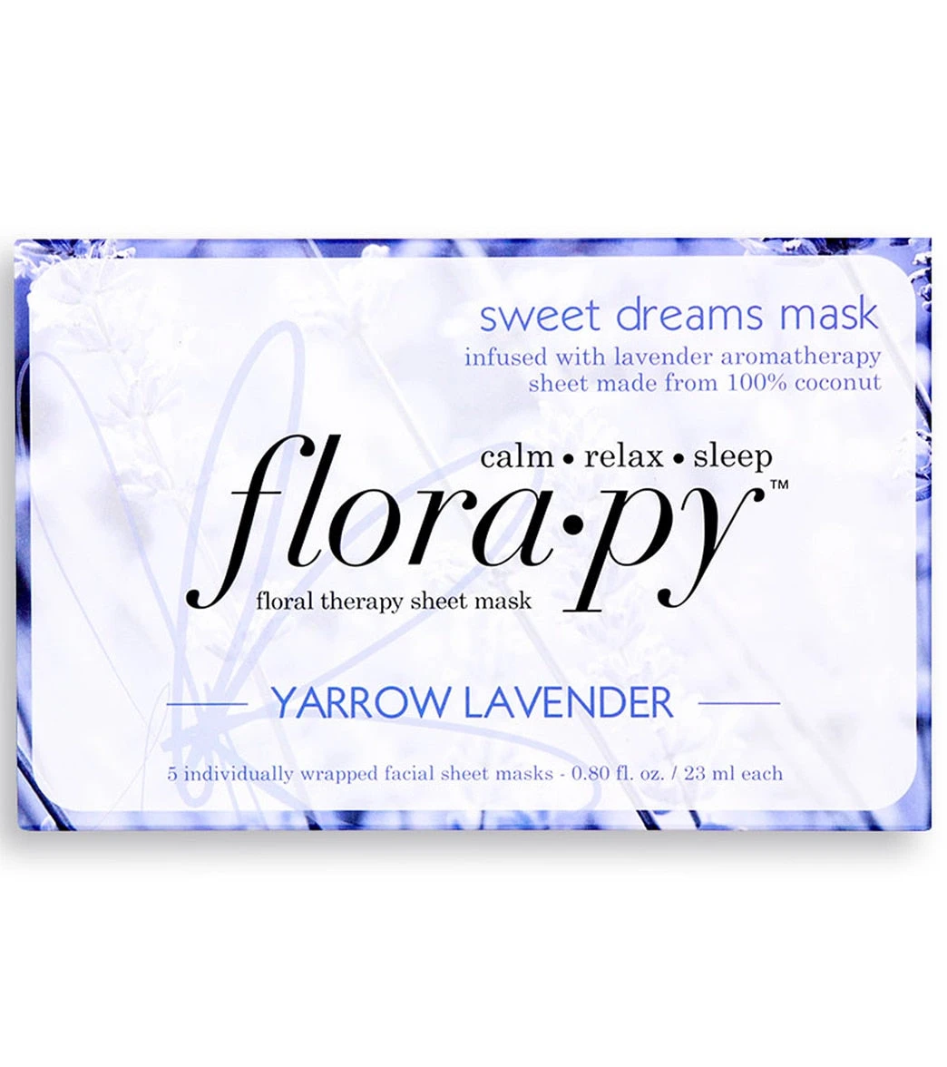 Sweet Dreams Aromatherapy Sheet Mask 5 Count, Yarrow Lavender 1 Sweet Dreams Aromatherapy Sheet Mask 5 Count, Yarrow Lavender