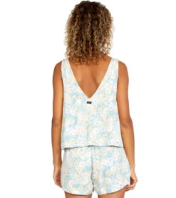 RVCA Women's Tide Up Tank -Swimming And Diving 6612053885096 chinablue 3a