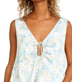 RVCA Women's Tide Up Tank -Swimming And Diving 6612053885096 chinablue 5a