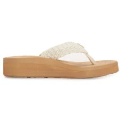 Roxy Women's Caillay Wedge Flip Flop -Swimming And Diving 6625375060136 cream 3a