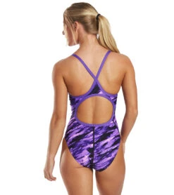 TYR Women's Vitric Diamondfit One Piece Swimsuit -Swimming And Diving 6663778828456 purple 3a