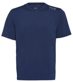 TYR Men's SunDefense Short Sleeve UPF 50+ Swim Shirt