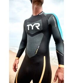 TYR Men's Hurricane Cat 2 Fullsleeve Triathlon Wetsuit 7 TYR Men's Hurricane Cat 2 Fullsleeve Triathlon Wetsuit -Swimming And Diving 6751580749992 blackblueorange 4a
