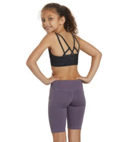 Girl Uphold Solid High Waisted Biker Shorts With Pocket 6 Girl Uphold Solid High Waisted Biker Shorts With Pocket -Swimming And Diving 6763933991080 purpletaupe 3a
