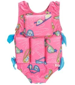 Girl's Pink Sun Glasses Flotation Swimsuit