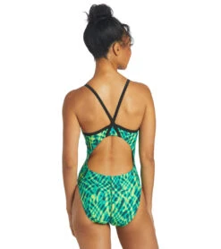 Serene Thin Strap One Piece Swimsuit 9 Serene Thin Strap One Piece Swimsuit -Swimming And Diving 6940349792424 green 3a