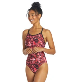 Cogent Thin Strap One Piece Swimsuit -Swimming And Diving 6942386847912 red 4a