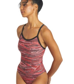 Drift Thin Strap One Piece Swimsuit -Swimming And Diving 6942387339432 red 5a