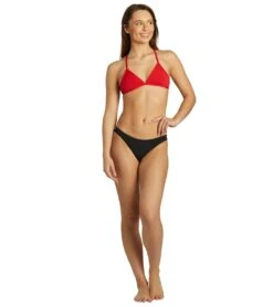 Women's Triangle Solid Bikini Top 8 Women's Triangle Solid Bikini Top -Swimming And Diving 7012302323880 red 4a