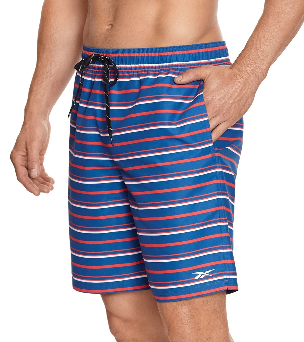 Reebok Men's Stripe Flow 9" Swim Trunks 2 Reebok Men's Stripe Flow 9" Swim Trunks - Image 2