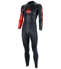 AQUASPHERE Men's Racer V3 Tri Wetsuit -Swimming And Diving 7197877960872 blackred 4a