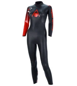 AQUASPHERE Women's Racer V3 Tri Wetsuit -Swimming And Diving 7197878124712 blackred 4a