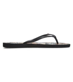 Roxy Women's Bermuda Print Flip Flop -Swimming And Diving 7209652584616 asianblack 3a