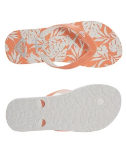 Roxy Girls' Tahiti VII Flip Flop (Little Kid, Big Kid) -Swimming And Diving 7209666281640 livingcoral 4a