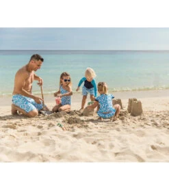 Boys' Navy Aqua Sleeve Sustainable LS Rash Top (Toddler, Little Kid, Big Kid) 5 Boys' Navy Aqua Sleeve Sustainable LS Rash Top (Toddler, Little Kid, Big Kid) -Swimming And Diving 7217016504488 blue 3a